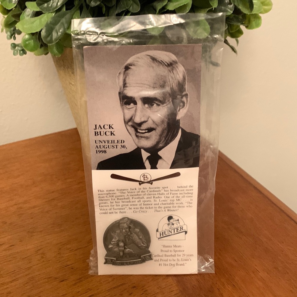 In Original Packaging JACK BUCK ‘98 Pewter Commemorative Pin Collectible 1”